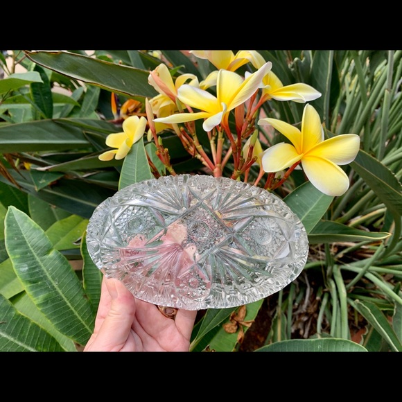 Antique American Brilliant Glass Art Deco Sawtooth Candy Dish - Picture 3 of 5